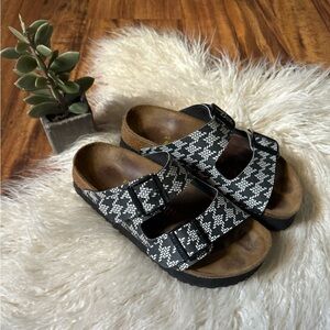 Birkenstock Platform Sandals Black White
